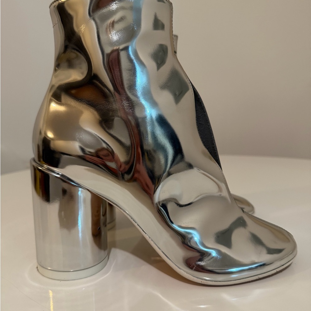MM6 Maison Martin Margiela Metallic Ankle Boots
